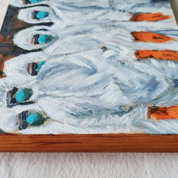 "When in Doubt, Inject Fear" Original Painting by Robin White Oil on Wood Panel - Picture 3 of 10